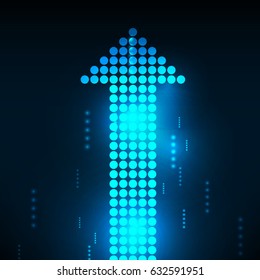 Abstract Blue Arrows technology communicate background, vector illustration 