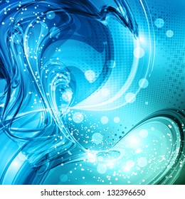 Abstract blue artistic background. Vector