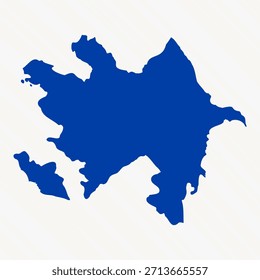 Mapa simple de Azerbaiyán azul Abstractas