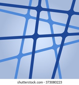 Abstract blue backdrop. Blue backdrop with overlapping lines. Blue backdrop with intersecting stripes.
