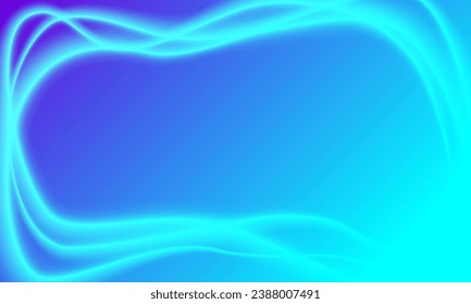 Abstract blue backdrop, transparent translucid glow effect, smooth blurred lines.