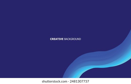 abstract blue background with 3d motion blend waves gradient vector design