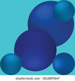 Resumen de fondo azul con formas 3D, vector