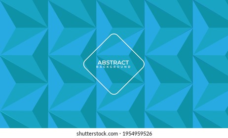 Abstract blue background with 3d triangles. 3d vector illustration. Dark blue background