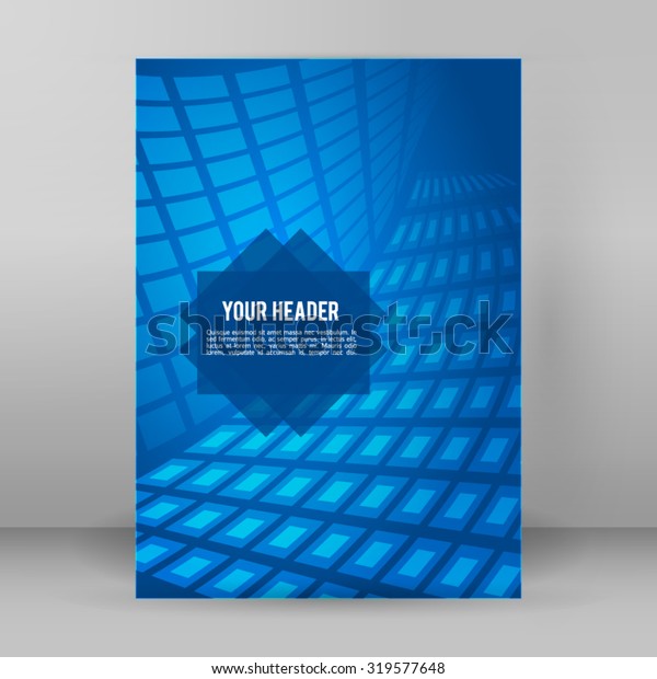 Abstract Blue Background Advertising Brochure Design Stock Vector Royalty Free