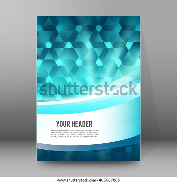 Abstract Blue Background Advertising Brochure Design Stock Vector Royalty Free