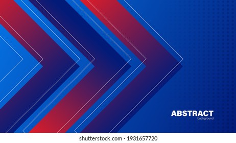 Abstract blue background and arrow, background with copy space for design, vector.