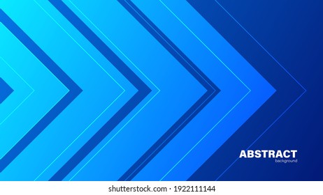 Abstract blue background and arrow lines, background with copy space for design, forward concept, vector.
