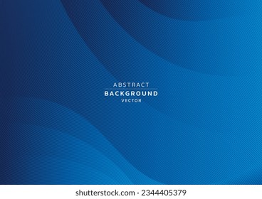 Pancarta de fondo azul abstracto. Tapa de curva de la línea de onda de diseño moderno, folleto, cartel, sitio web, plantilla. Negocios, Tecnología futurista. Diseño de textura de fondo abstracto vectorial