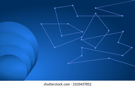 Abstract blue background, banner, template. Vector illustration.