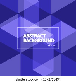 Abstract blue background with basic geometry overlaps and layered element  - Vector illustration eps 10