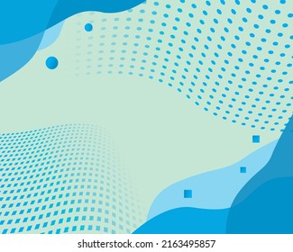 Abstract blue background with beautiful fluid shapes and gradation of dots