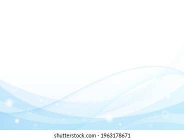 Abstract blue background with beautiful wavy lines