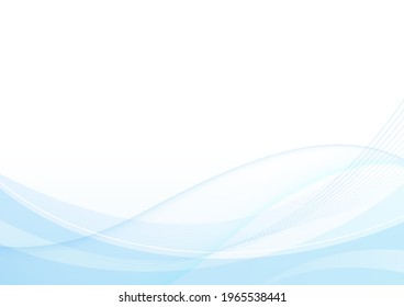 Abstract blue background with beautiful wavy lines