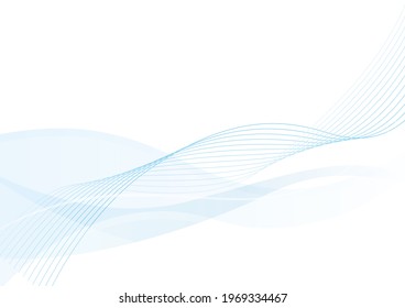 Abstract blue background with beautiful wavy lines