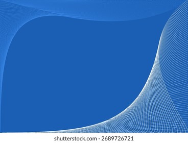 Abstrakter blauer Hintergrund mit gebogenen Linien