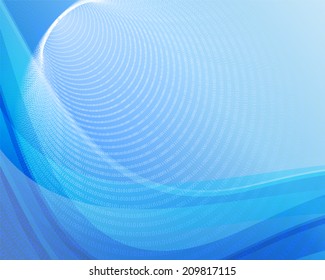 Abstract blue background with binary tunnel