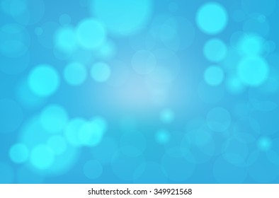 Abstract blue background with blurred bokeh lights - vector illustration