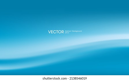 Abstract blue background. Blurred water line backdrop. Vector illustration for design banner or aqua poster