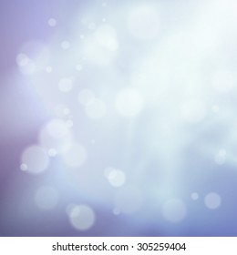 Abstract blue background with bokeh defocused lights, vector