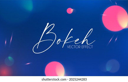 Resumen de fondo azul con efecto bokeh y luces.
