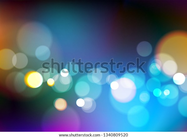 Abstract Blue Background Bokeh Light Vector Stock Vector Royalty Free