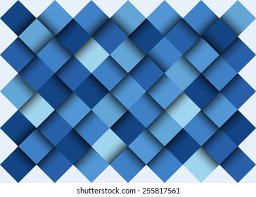 Abstract blue background, bright bricks, no clipping mask. 