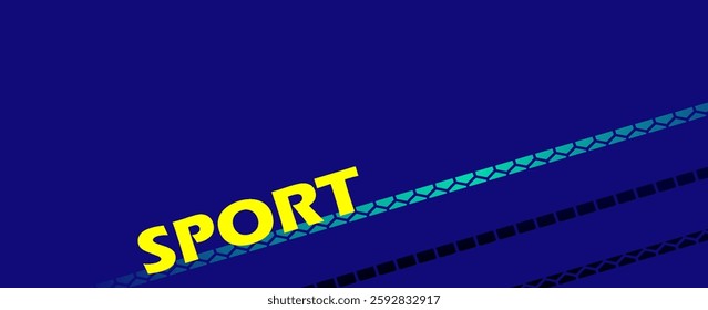abstract blue background with bright green line shape design. with the hexagon concept. vector