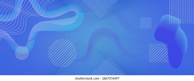 Abstract blue background. Bright linear background. Vector illustration. Color geometric background