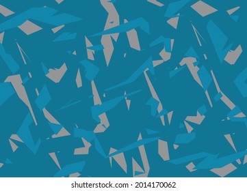 Abstract blue background with broken glass pattern
