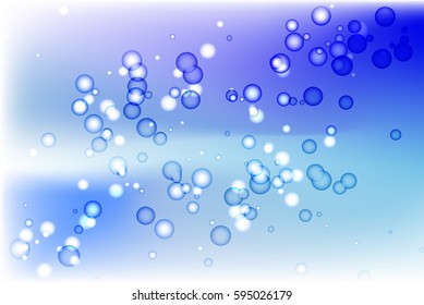 abstract blue background with bubbles