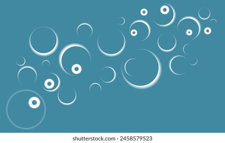 abstract blue background with bubbles or circles.