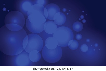 fondo azul abstracto con burbujas, bokeh con brillo azul 