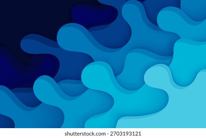 Plano de fundo azul abstrato com padrão de estilo de bolhas