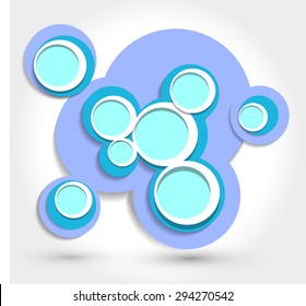 Abstract blue background with buttons