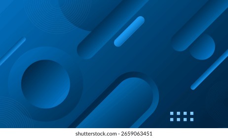 FUNDO AZUL ABSTRATO COM CÍRCULO E FORMAS GEOMÉTRICAS DIAGONAIS GRADIENTE COR DESIGN VETOR MODELO BOM PARA SITE MODERNO, PAPEL DE PAREDE, DESIGN DE CAPA