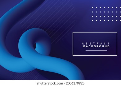 abstract blue background with circle fluid shape vector illustration