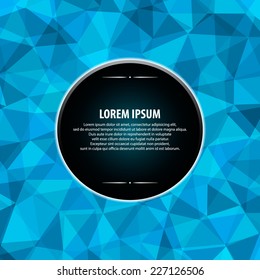 Abstract blue background with circle frame and space for your text, vector eps 10