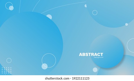 Abstract blue background with circle geometric, background with copy space for design, vector.