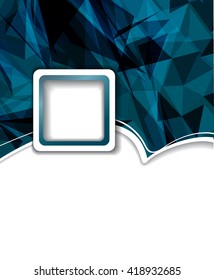 Abstract blue background with a circle. Abstract illustrations bor brochure or flyer.