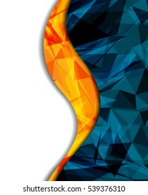 Abstract blue background with a circle. Abstract illustrations bor brochure or flyer.