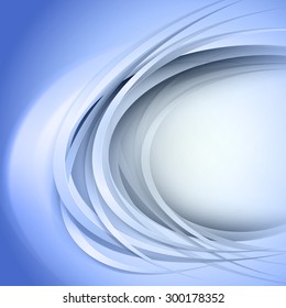 Abstract blue background with circle light lines