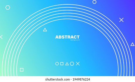 Abstract blue background and circle lines, background with copy space for design, vector.