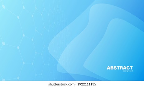 Abstract blue background and circle shape, background with copy space for design, vector.