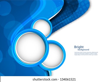 Abstract blue background with circles