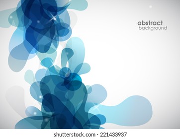 Abstract blue background with circles.