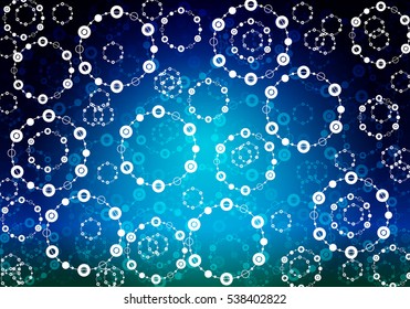 abstract blue background with circles