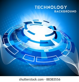 Abstract blue  background with circles