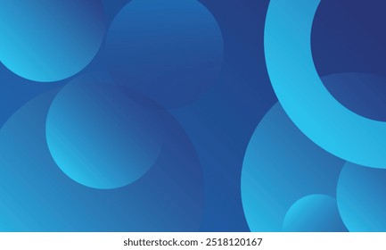 Fundo azul abstrato com círculos. Incrível vetor EPS