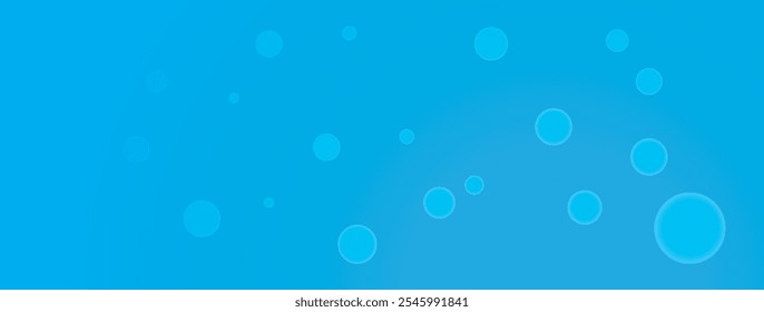 Abstractas fondo azul con círculos. Luces de Bokeh en el Anuncio azul del telón de fondo, Ilustración vectorial.